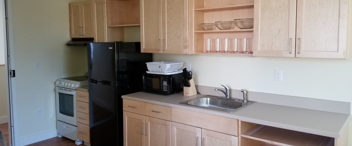 Example of a kitchen in one of our apartments